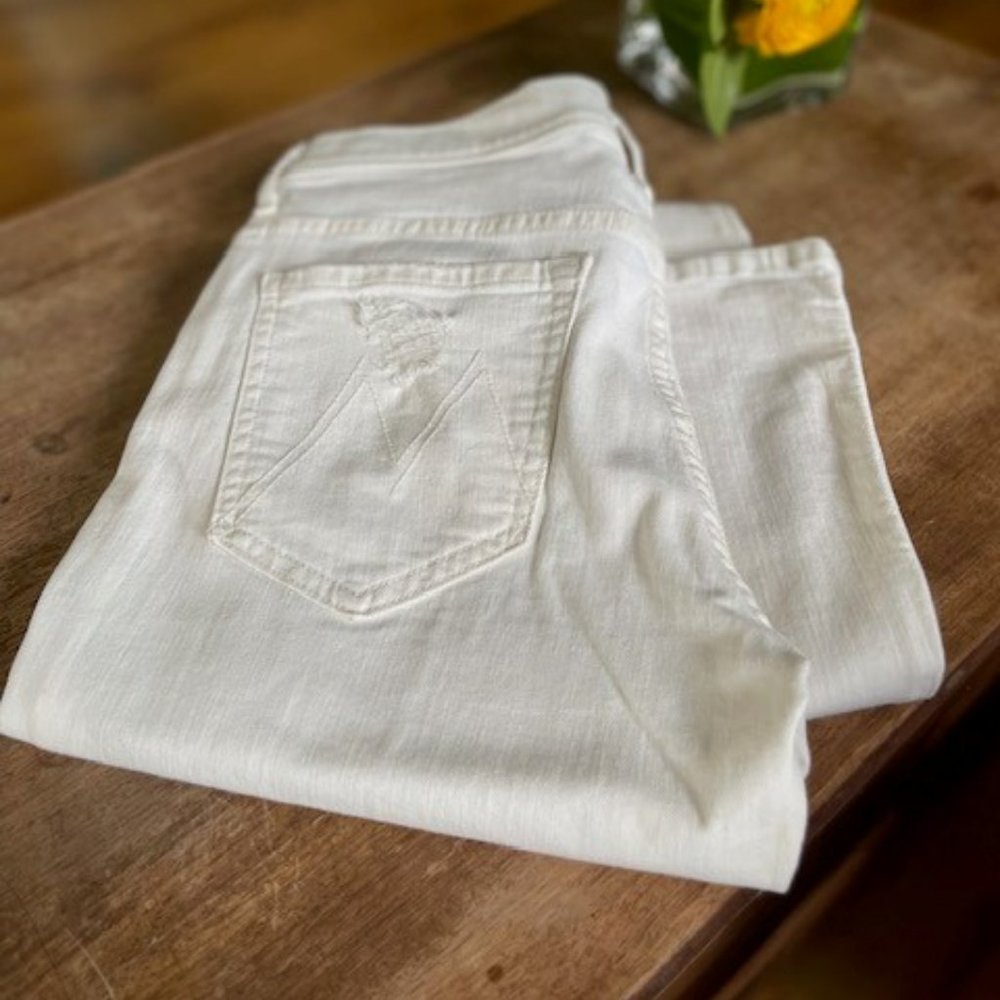 Mother Denim The Cruiser White/Cream Flare Jeans Size 29
